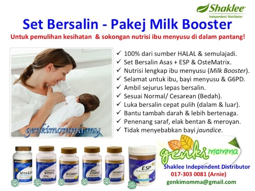 set-bersalin-shaklee-milk-booster