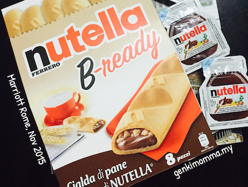 Nutella Percuma Breakfast Marriott Rome